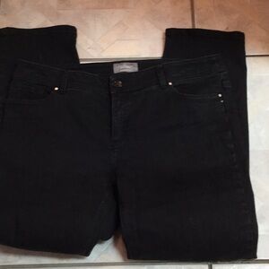 r  casual solid black stretch jeans size 2